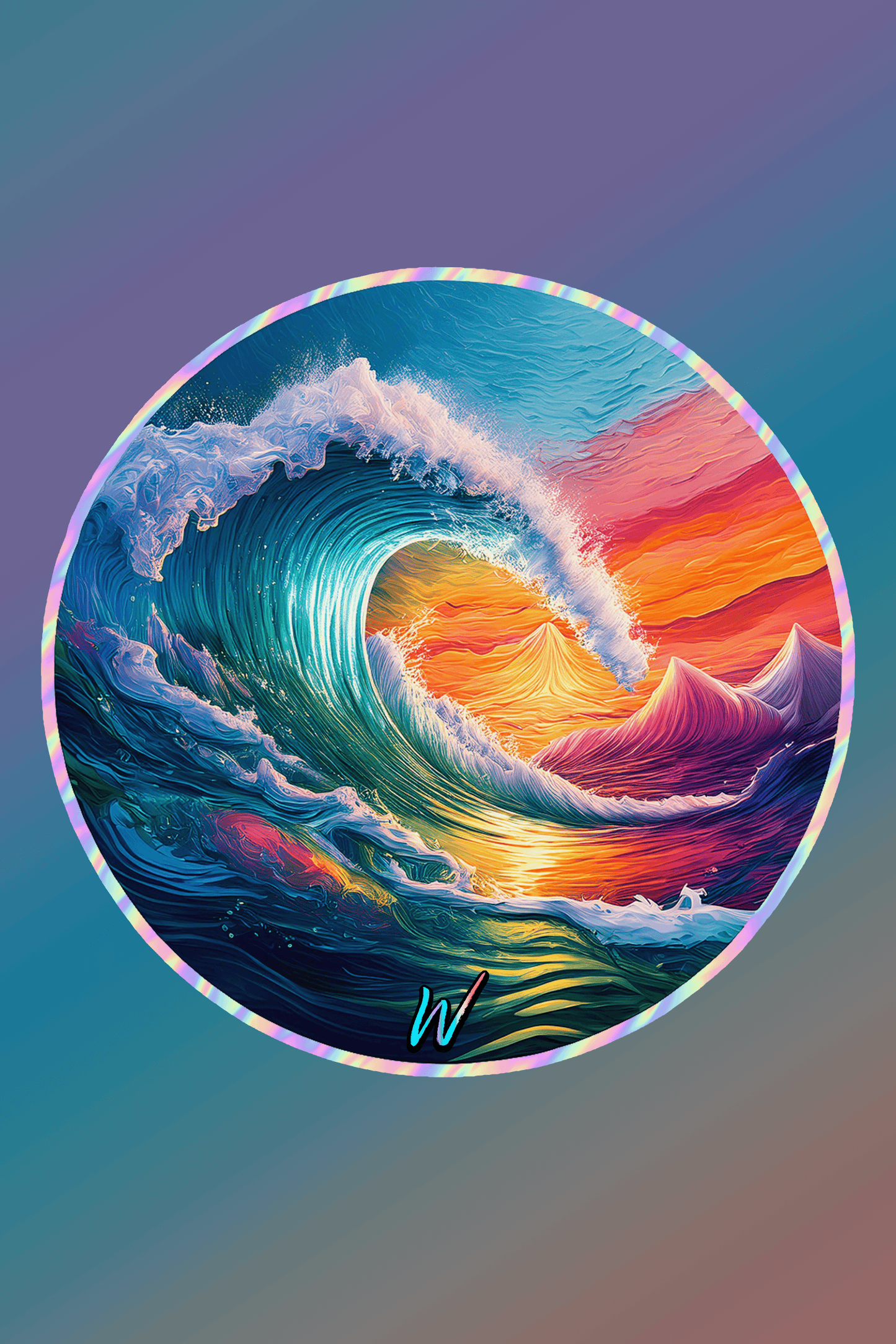 Color Wave Sticker