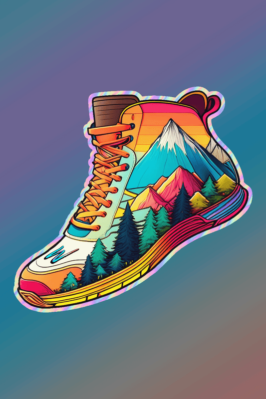 Hiking Boot Holo Sticker